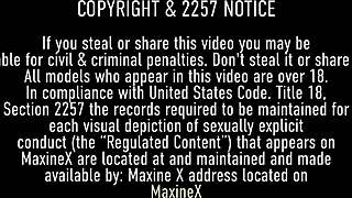 maxine x slams a 24-inch dildo deep in solo action