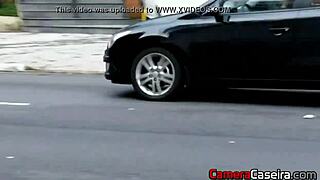 brazilian pornstar gives blowjob in public park