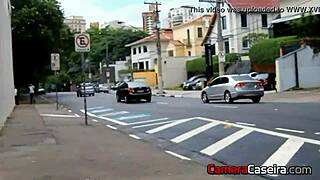 brazilian pornstar gives blowjob in public park