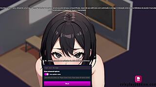 Asian Student Chats With AI.