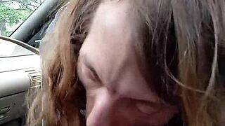 Giving morning blowjob to my buddy in car