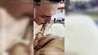 Bent Over Anal Threesome with Tight Young Ass