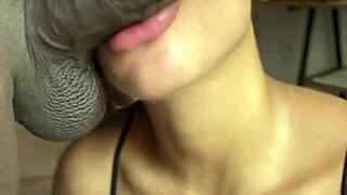 i suck my neighbor's huge cock deep, getting a facial close up