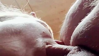 my husband licks my fat pussy in the shop