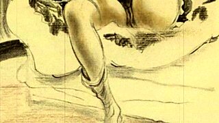 Curious About Vintage Erotic Drawings in Retro Anime Style?