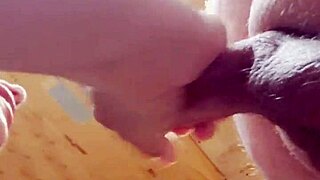 my husband licks my fat pussy in the shop