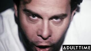 Yo, watch Kenzie Anne's pussy get wrecked by a hard stud begging for creampie