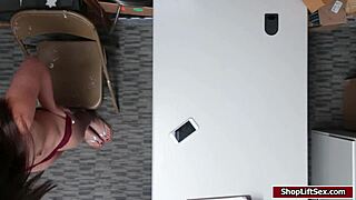 Avi Caught Shoplifting Gets Her Ass Fucked Hard by Big Cock