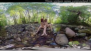 Ana Molly And Belle Finger Each Other Outdoors!