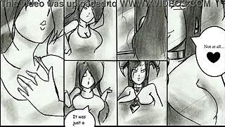 giantess expands her massive tits and ass in this animated hentai comic