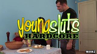 wankz- brunette coed craves hardcore anal creampie every day