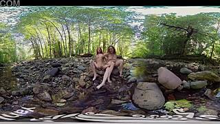 Ana Molly And Belle Finger Each Other Outdoors!