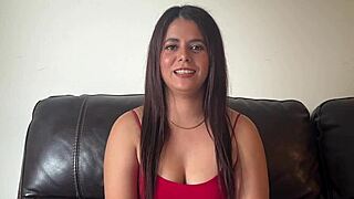 Monica Sierra's First Casting: Petite Teen in Skirt Action