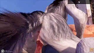 lobo alfa comendo a loba gostosa em wild life furry hentai.