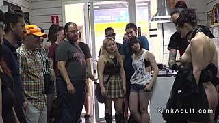 Spanish Slave and Mistress Exposed in Public! What a Show!