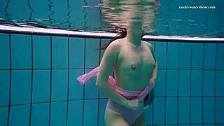 Liza Bubarek Sizzles as Hot Underwater Mermaid in Pool