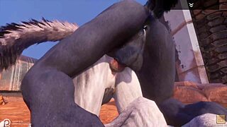 lobo alfa comendo a loba gostosa em wild life furry hentai.