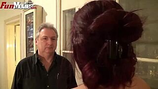 Chubby european girl begs for cum on her panties