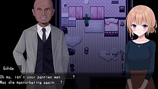 when the NEW WIFE meg FALLS part 1, exploring her hentai adventures in the game