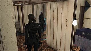 fallout 4 old man gets down with a skinny brunette in wild doggystyle.