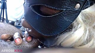 amazing ebony girl with amazing lips giving an amazing sloppy blowjob for almost 2 hours - part 5