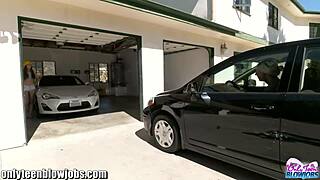 Jenny Jay gives head in teen blowjob scene