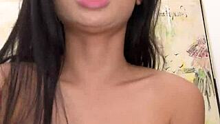 Petite angel avery black flashes and gets fucked on social media with monster cock