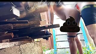 Backyard banging with friend’s hot Indian chick