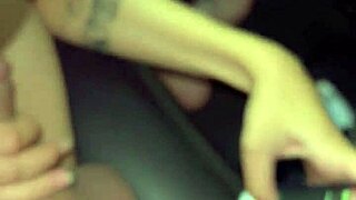 Oh wow, I record my friend exposing her pussy on webcam in the car!