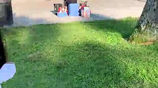 Petite angel avery black flashes and gets fucked on social media with monster cock