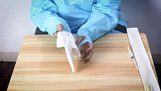 Medical glove fetish ASMR by Dominafire takes control in hospital setting. Nurse dominates patient!