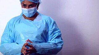 Medical glove fetish ASMR by Dominafire takes control in hospital setting. Nurse dominates patient!