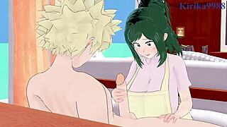 Inko and Bakugo engage in intense hentai sex