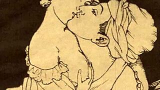 Vintage Erotic Art Displayed in Classic Style