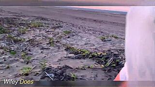 Flashing Tits At Sunset Publicly