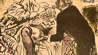 Vintage Erotic Art Displayed in Classic Style