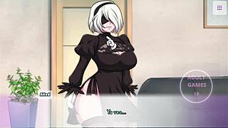 Waifuhub 2b naked in wild hentai game