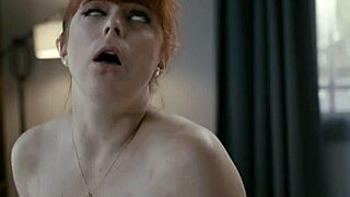 Yo, check this hot redhead getting fingered by her cougar professor! She’s all over that pussy with wild kisses.