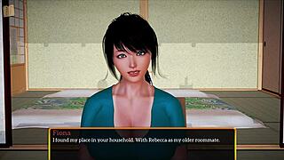 Milf plays game with teen ass