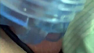 Fleshlight toy gets worked hard indoors. Then taken outside for public play!