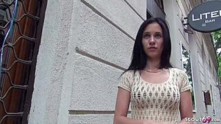 German Scout, Did You See This 18-Year-Old Teen Fucked Bare on Street for Cash?