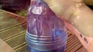 Fleshlight toy gets worked hard indoors. Then taken outside for public play!