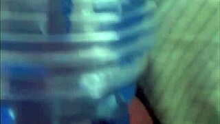 Fleshlight toy gets worked hard indoors. Then taken outside for public play!