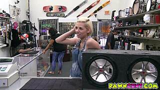 Blonde with small 18+ tits loves big cock