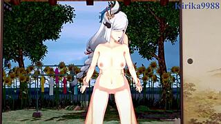 yo, shenhe, collei e xingqiu mandam ver no sexo intenso, genshin hentai