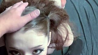 Damn! Curvy Teen Kneels for Massive Facial After Sloppy Deepthroat!