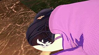 eula relaxing by the pool in genshin impact