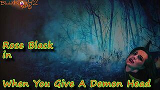 when you give a demon head in halloween stockings