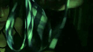 Ebony Kira Noir punished in garage BDSM