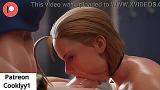 cammy and chun li work out at the gym in this anime